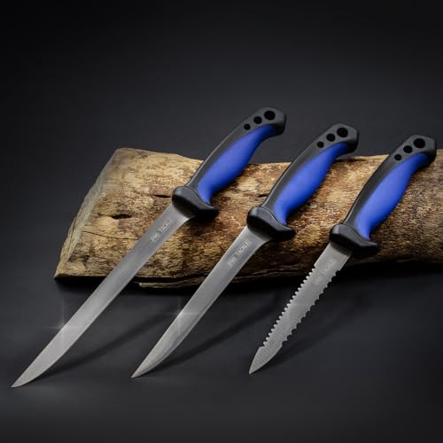 Pro Tackle Filetiermesser Set inkl. Koffer Angelmesser Messerschärfer Fischmesser von Fishdream