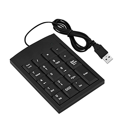 Fishlor Mechanische Tastatur, ergonomische Tastatur, tragbare Mini-USB-Zifferntastatur für Laptop, Gaming-Tastatur von Fishlor