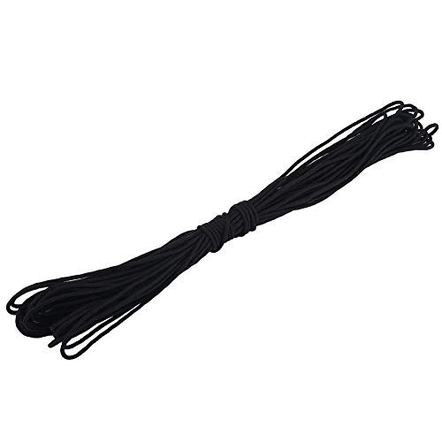 Parachuter Cord, 2mm Dia 1 Strang Core Multi Function Paracord Für Camping Klettern Bindeseil(Schwarz 15) von Fishlor