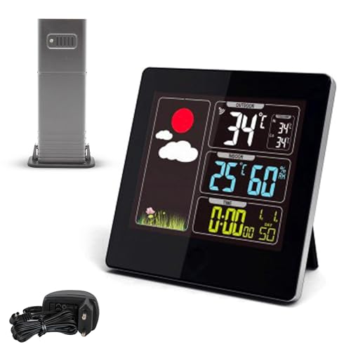 FISHTEC ® Wetterstation mit LCD-Farbdisplay - Funktion, Außensensor von Fishtec