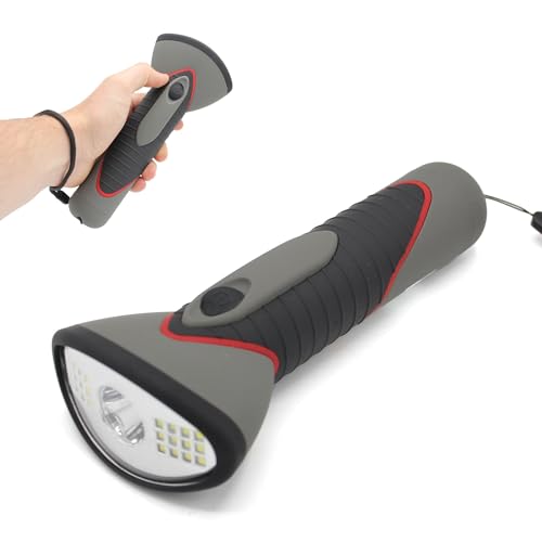 FISHTEC - Taschenlampe Focus & Wide – Winkel 230 ° – 500 Lumen – 1 zentrale LED + 24 seitliche LEDs – 4 Modi – rutschfeste Grippe – konzentrierter Lichtstrahl, breit, voll FISHTEC - Taschenlampe Focus & Wide – Winkel 230 ° – 500 Lumen – 1 zentrale LED + 24 seitliche LEDs – 4 Modi – rutschfeste Grippe – konzentrierter Lichtstrahl, breit, voll von Fishtec