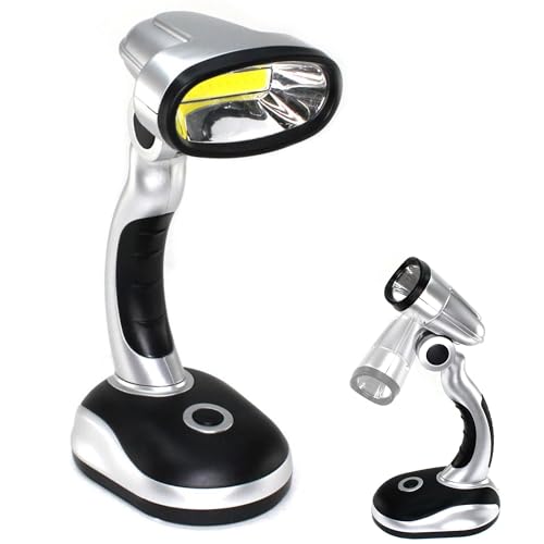 FISHTEC Extrem starke Lampe 120 Lumen - COB Technologie - Kabellos - 180° schwenkbar - Stellbar oder Handleuchte - Multifunktional : Büro, Heimwerken, Camping, Keller von FISHTEC