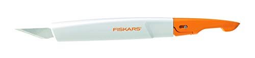 Fiskars Präzisions-Bastelmesser/Cutter, Gesamtlänge: 15,5 cm, Inkl. 1 Klinge Nr. 11, Qualitätsstahl/Kunststoff, Weiß/Orange, Premium, 1024386 von Fiskars