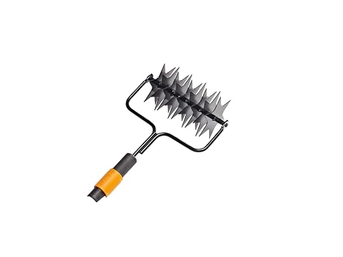 Fiskars Sternfräse, Gerätekopf, Arbeitsbreite: 17 cm, Stahl, Schwarz/Orange, QuikFit, 1000689 von Fiskars