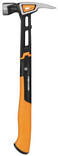 Fiskars Universalhammer IsoCore XL zum Einschlagen der Nägel, Länge: 39 cm, Gewicht: 0,95 kg, Schwarz/Orange, 1020215 von Fiskars