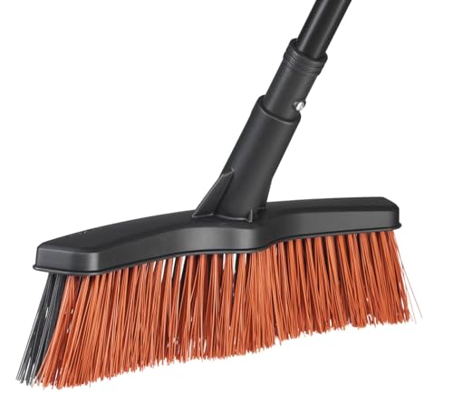 Fiskars Allzweckbesen-Kopf mit Powerclean-Borsten, Breite: 38 cm, M, Kunststoff, Schwarz, Solid, 1025930 von Fiskars