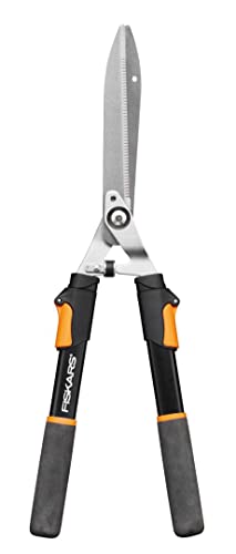 Fiskars Teleskop-Heckenschere, SoftGrip-Griffe, Hochwertige Stahl-Klingen, Länge: 63 - 83 cm, Schwarz/Orange, HS13, 1027527 von Fiskars