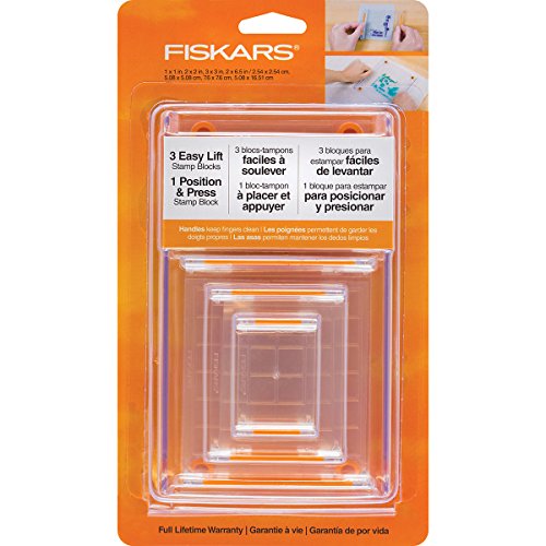 Fiskars 106150-1001 Stempelblock-Set, transparent, 4-teilig, Weiß von Fiskars