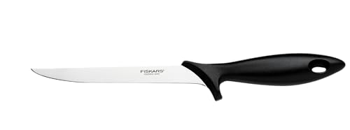 Fiskars Filetiermesser mit flexibler Klinge, Essential, Gesamtlänge: 30 cm, Edelstahl / PP-Kunststoff, Schwarz, 1065567 von Fiskars