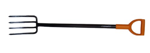 Fiskars 133410/1231255 Spatengabel, 4 Zinken, D-Griff, Länge: 118 cm von Fiskars