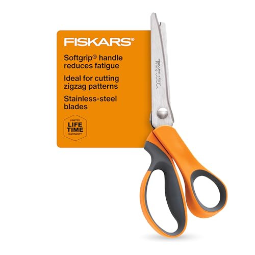 Fiskars 2405643 Softgrip Zickzack Stoffschere, 24 cm von Fiskars