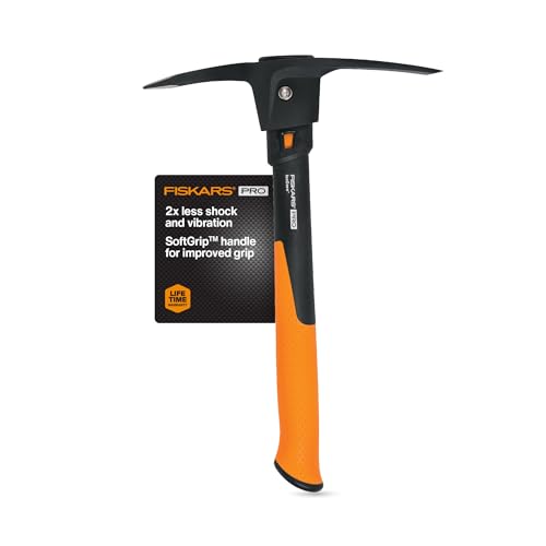 Fiskars 751220-1001 Pro IsoCore Hacke/Spitzhacke, 0,7 kg, Orange/Schwarz von Fiskars