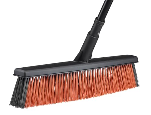 Fiskars Allzweckbesen-Kopf mit Powerclean-Borsten, Breite: 47 cm, L, Kunststoff, Schwarz, Solid, 1025931 von Fiskars