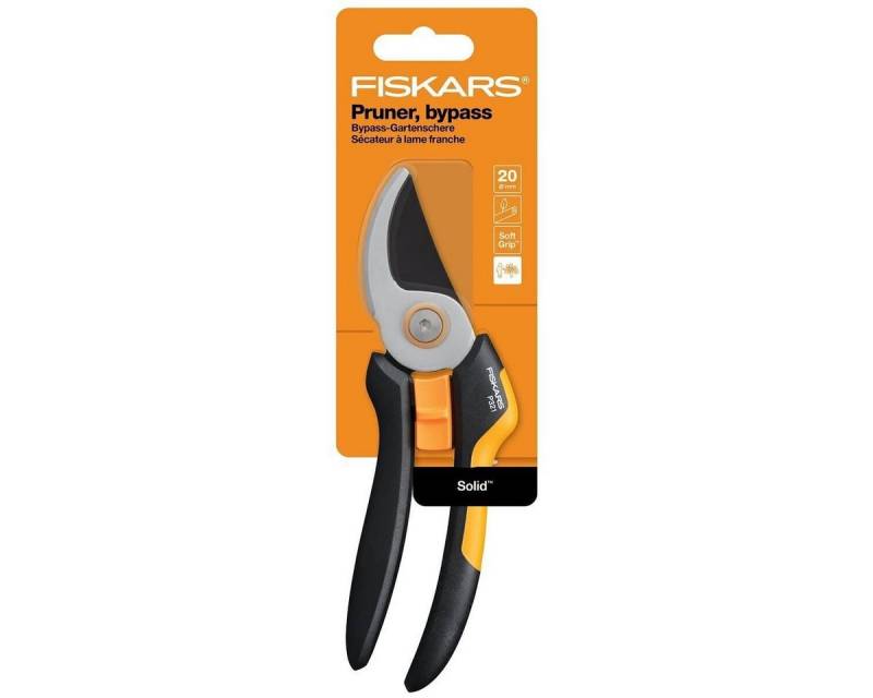 Fiskars Astschere P321, (Solo), Transportsicherung, Griff mit SoftGrip von Fiskars