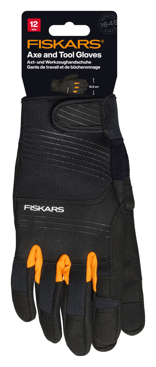 Fiskars Axt- und Werkzeughandschuhe Touchscreen-kompatible Daumen- und Fingerpads 36 x 12,5 x 0,091 cm Größe 12 von Fiskars