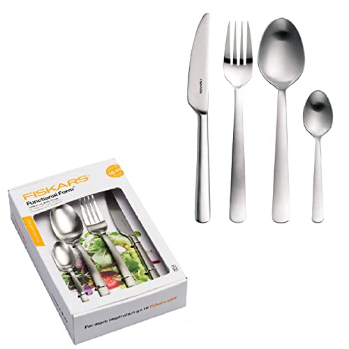 Fiskars Besteck-Set, 16-teilig, Qualitätsstahl, Silber/Matt, Functional Form, 1002958 von Fiskars