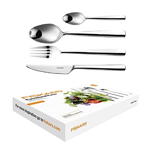 Fiskars Besteck-Set, 24-teilig, Qualitätsstahl, Silber/Poliert, Functional Form, 1002949 von Fiskars