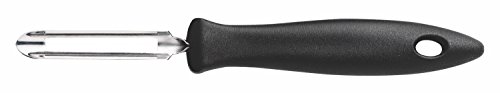 Fiskars Beweglicher Schäler, Gesamtlänge: 18 cm, Edelstahl / PP-Kunststoff, Schwarz, Essential, 1023787 von Fiskars