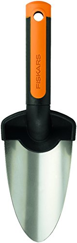 Fiskars Blumenkelle, Länge: 28 cm, Rostfreie Stahl-Kelle, Schwarz/Orange, Premium, 1000726 Fiskars Blumenkelle, Länge: 28 cm, Rostfreie Stahl-Kelle, Schwarz/Orange, Premium, 1000726 von Fiskars