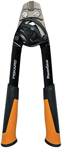 Fiskars Bolzenschneider, Bis zu 30% mehr Kraft, Länge 36 cm, Stahl/Kunststoff, Schwarz/Orange, PowerGear, 1027213 von Fiskars