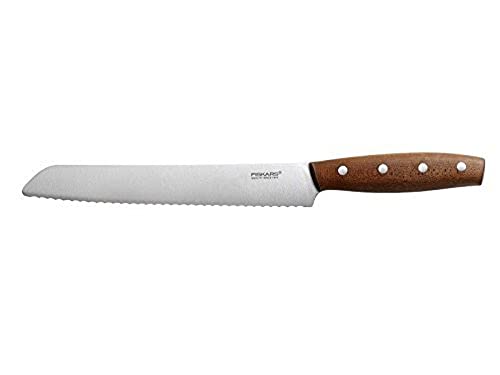 Fiskars Brotmesser, Gesamtlänge: 33 cm, Qualitätsstahl/Holz, Braun, Norr, 1016480 von Fiskars