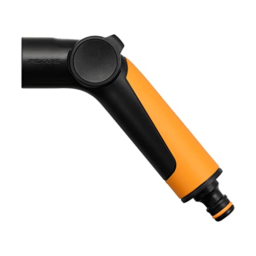 Fiskars Sprühpistolengriff für Fiskars-Sprühköpfe und -Gießstäbe, Stufenlose daumengesteuerte Durchflusskontrolle, Universalgröße, Schwarz/Orange, 1065491 Fiskars Sprühpistolengriff für Fiskars-Sprühköpfe und -Gießstäbe, Stufenlose daumengesteuerte Durchflusskontrolle, Universalgröße, Schwarz/Orange, 1065491 von Fiskars