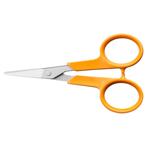 Fiskars Classic Manikürschere, Abgerundete Spitzen, Rechts- und Linkshändig, Gesamtlänge: 10 cm, Verbesserte Griff-Ergonomik, Qualitätsstahl/Kunststoff, Orange, 1075060 von Fiskars