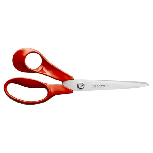 Fiskars Classic Universal-Küchenschere, Linkshändig, Gesamtlänge: 21 cm, Verbesserte Torx-Schraube und ergonomischerer Griff, Qualitätsstahl/Kunststoff, Rot, 1075035 von Fiskars