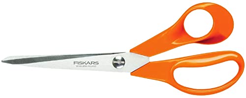 Fiskars Universalschere, Länge: 21 cm, Rostfreie Stahl-Klinge/Kunststoff-Griffe, Orange, Classic, S90, 1001539 von Fiskars