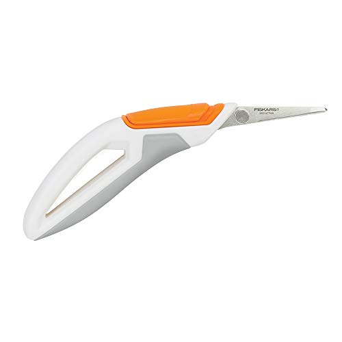 Fiskars Crafts Total Control Easy Action Präzisionsschere (7, weiß/grau von Fiskars