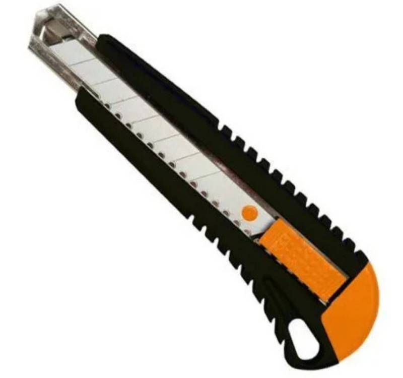 Fiskars Cuttermesser Fiskars Cuttermesser 18mm, Klinge: 1,8 cm, (Packung, 1-tlg., Fiskars Cuttermesser 18mm), Sicher dank automatischer Klingenblockierung! von Fiskars