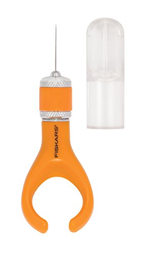 Fiskars Finger-Bastelmesser/Cutter, Für Rechts- und Linkshänder, Gesamtlänge: 2.1 x 3.35 x 10.7 cm, Qualitätsstahl/Kunststoff, Orange, Softgrip, 1024409 von Fiskars