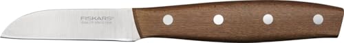 Fiskars Folken Schälmesser, Klingenlänge 7 cm, Klinge aus deutschem Edelstahl, Griff aus FSC-zertifiziertem Ahornholz, 1075691 von Fiskars