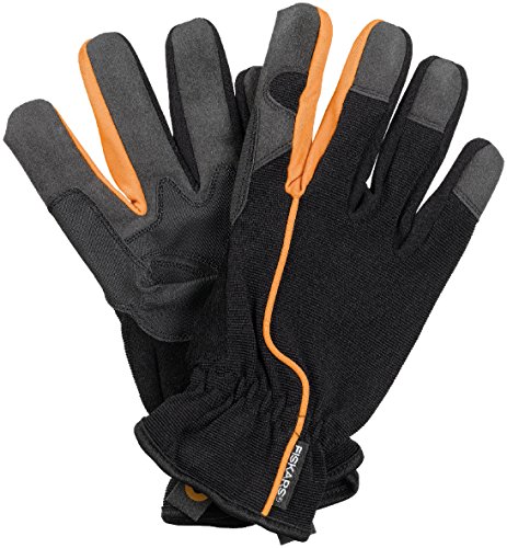 Fiskars Garten-Arbeitshandschuhe, Größe: 10, Schwarz/Orange, 1003477 von Fiskars