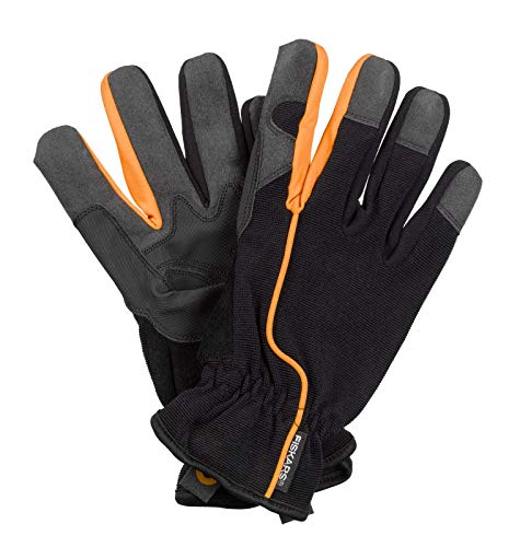 Fiskars Garten-Arbeitshandschuhe, Größe: 8, Schwarz/Orange, 1003478 von Fiskars