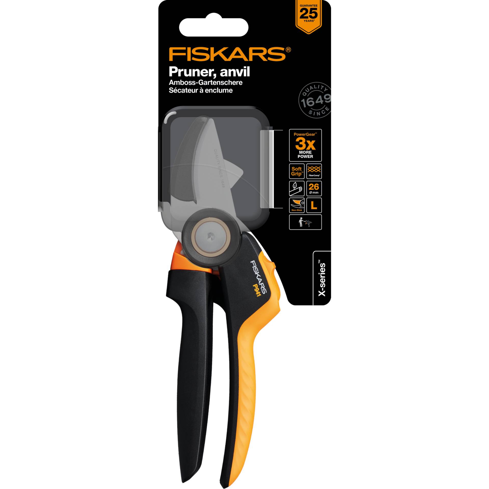 Fiskars Gartenschere Amboss 'X-series' PowerGear P941, 22,2 cm mit Rollgriff Fiskars Gartenschere Amboss 'X-series' PowerGear P941, 22,2 cm mit Rollgriff von Fiskars