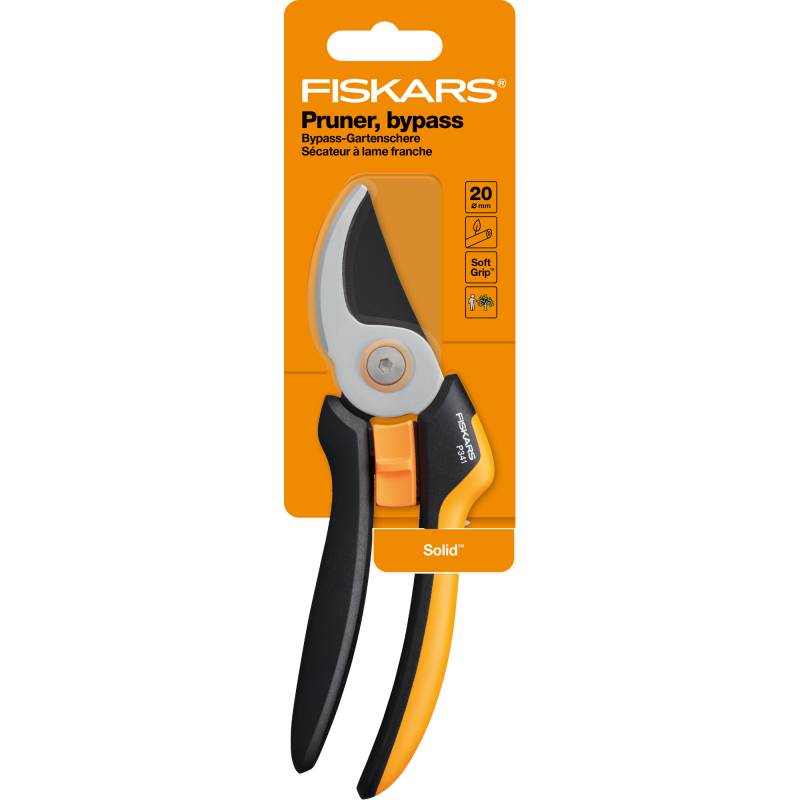 Fiskars Gartenschere Bypass 'Solid' P341, 20,5 cm Größe L von Fiskars