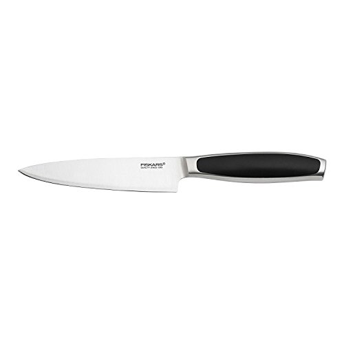 Fiskars Gemüsemesser, Gesamtlänge: 23 cm, Qualitätsstahl/Kunststoff, Schwarz, Royal, 1016467 von Fiskars