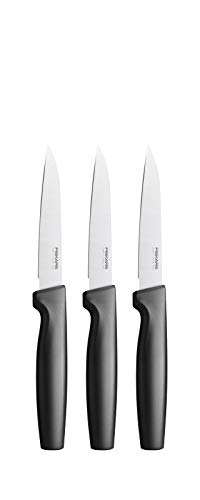 Fiskars Gemüsemesser-Set, 3-teilig, Functional Form, Edelstahl/Kunststoff, Schwarz, 1057563 von Fiskars