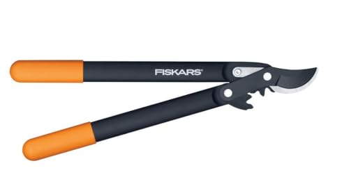 Fiskars PowerGear II Bypass-Getriebeastschere für frisches Holz, Antihaftbeschichtet, Gehärteter Präzisionsstahl, Länge: 56 cm, Schwarz/Orange, L76, 1001553 von Fiskars