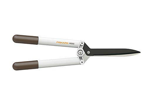 Fiskars Heckenschere HS53 für Form- und Rückschnitt von Hecken, Büschen und Sträuchern, Länge: 54,4 cm, Gewicht: 610 g, Weiß/Orange, FiberComp/Hochwertiger Stahl, Light, 1026931 von Fiskars