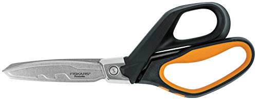 Fiskars Hochleistungsschere, Bis zu 30% mehr Kraft, Länge 26 cm, Langlebiger rostfreier Stahl/Kunststoff, Schwarz/Orange, PowerArc, 1027205 von Fiskars