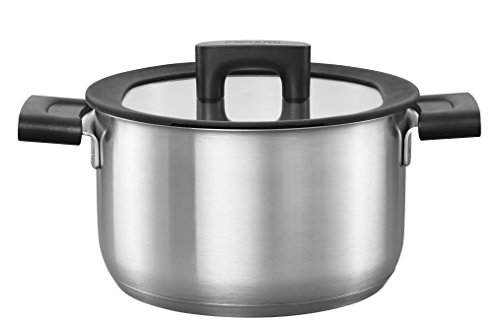 Fiskars Kasserolle mit Deckel, Ø 20 cm, Füllmenge: 3,5 Liter, Für alle Kochfelder geeignet, Rostfreier Stahl/Kunststoff, Hard Face, 1052240 von Fiskars