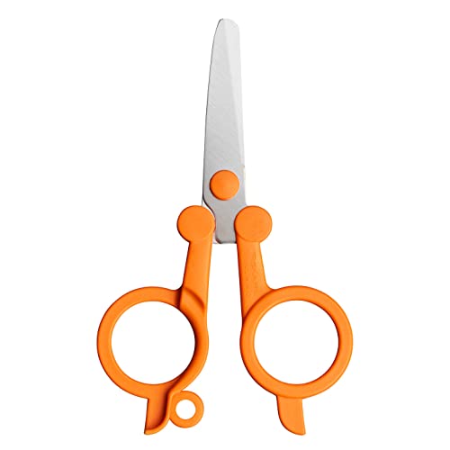 Fiskars Klappbare Schere, Länge: 11 cm, Für Rechts- und Linkshänder, Rostfreie Stahl-Klinge/Kunststoff-Griffe, Orange, Classic, 1005134 von Fiskars