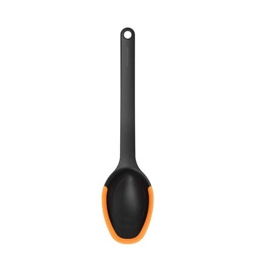 Fiskars Kochlöffel, Länge: 29 cm, Kunststoff/Silikon, Functional Form, Schwarz/Orange, 1027299 von Fiskars