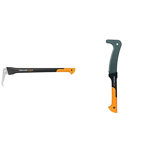 Fiskars Lange Hand-Sappie zur Holzbearbeitung, Länge: 78,5 cm, Gehärtete Stahlklinge/Glasfaserverstärkter Kunststoffgriff & Machete, Länge: 50,5 cm, Antihaftbeschichtet, Gehärtete Stahlklinge Fiskars Lange Hand-Sappie zur Holzbearbeitung, Länge: 78,5 cm, Gehärtete Stahlklinge/Glasfaserverstärkter Kunststoffgriff & Machete, Länge: 50,5 cm, Antihaftbeschichtet, Gehärtete Stahlklinge von Fiskars