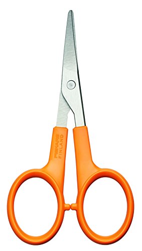 Fiskars Maniküreschere, Gebogen, Scherenlänge: 10 cm, Qualitätsstahl/Kunststoff, Classic, 1000813, Orange von Fiskars