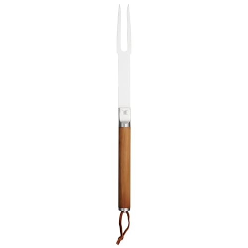 Fiskars Norden Grill Chef Grillgabel, Ideal für die Verwendung im Freien, Edelstahl/Birkenholz, Länge: 44,1 cm, 1066427 von Fiskars