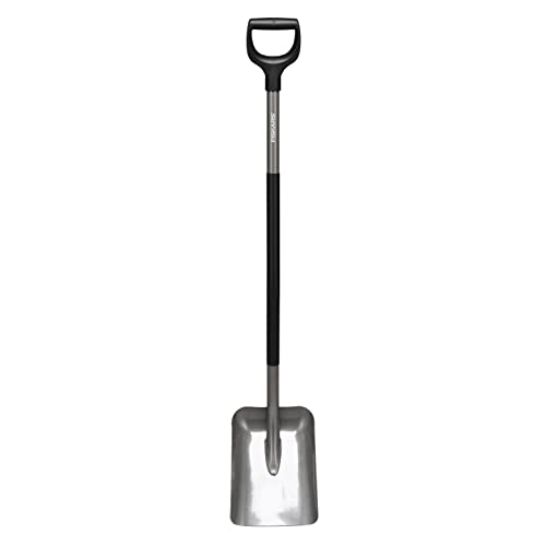 Fiskars Schaufel, Breite: 23 cm, Länge: 131,7 cm, SoftGrip, Hochwertiger Borstahl, Grau/Schwarz, Ergonomic, 1066712 von Fiskars