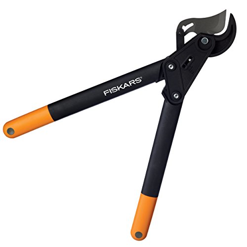 Fiskars PowerStep Amboss-Astschere für trockenes und hartes Holz, Antihaftbeschichtet, Gehärteter Präzisionsstahl, Länge: 57 cm, Schwarz/Orange, L85, 1000585 von Fiskars